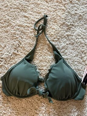 Victoria’s Secret Olive Green Halter Bikini Top